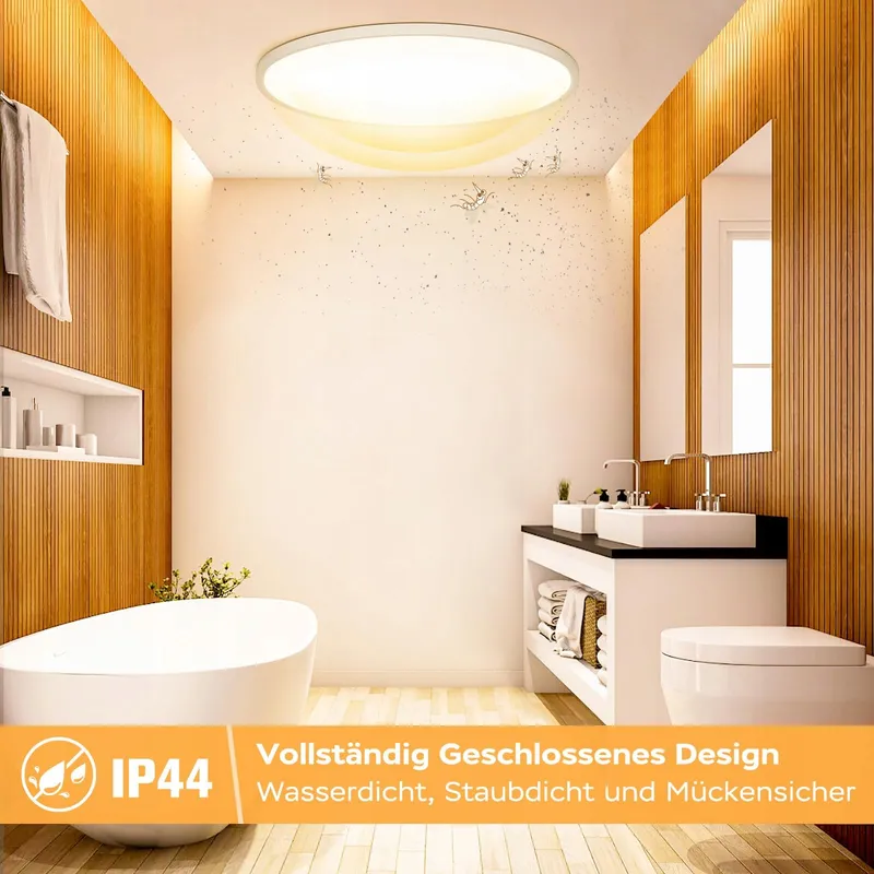 OUILA LED Plafondlamp Rond 36W 3000K 3600LM IP44 Keuken — foto 5