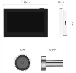 EZVIZ CP2 Deurbel Camera 4,3" 2MP 146° 2200mAh Zilver — miniatuur 9