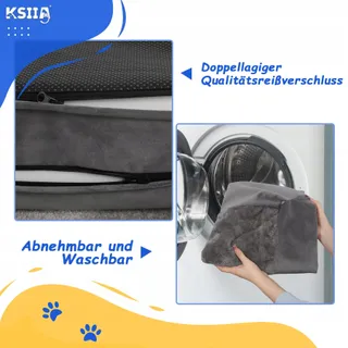 KSIIA Orthopedisch Hondenbed Middelgrote Honden 91x68x16cm Grijs — miniatuur 5