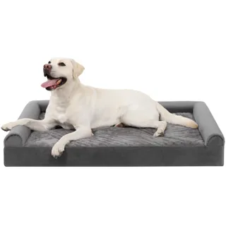 KSIIA Orthopedisch Hondenbed Middelgrote Honden 91x68x16cm Grijs — miniatuur 1