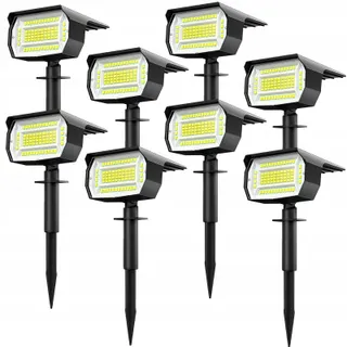 LOTMOS Solarlamp Buiten 8 Stuks 72 LED 6500K Waterdicht — miniatuur 1