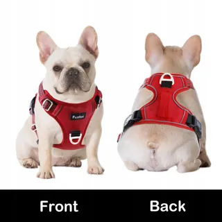 FUNFOX Hondentuig Middelgrote Honden Anti-trek Verstelbaar Rood M — miniatuur 7