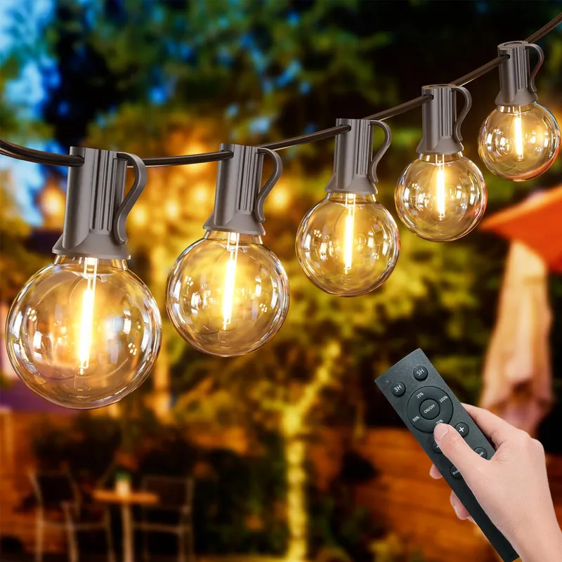YUUSEI LED Lichtsnoer Buiten 15m Afstandsbediening 25 Gloeilampen IP45 — foto 1