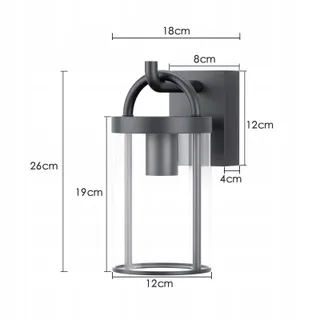 KLIGHTEN Vintage Industriele Buitenlamp E27 IP44 40W Max — miniatuur 5