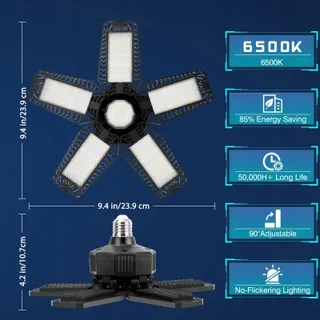 TASINUO LED Plafondlamp 160W 16000LM 6500K E26 E27 Garage — miniatuur 6