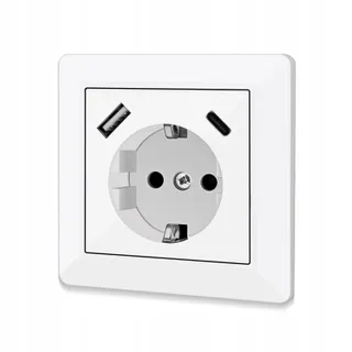Wandstopcontact USB Type C 5V 3,4A Wit Systeem 55
