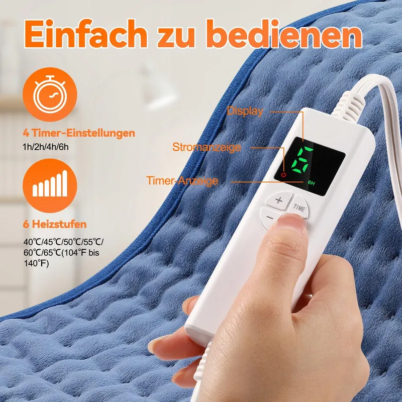 ONEAMG Elektrisch Verwarmingskussen Automatische Uitschakeling 30x60cm — foto 3