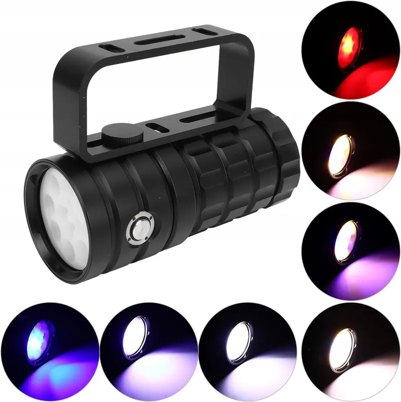 WURKKOS DL70 Duiklamp 13000 Lumen 4x XHP50.2 LED 5000mAh β foto 12