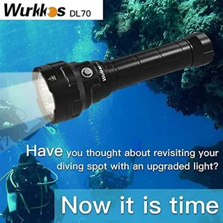 WURKKOS DL70 Duiklamp 13000 Lumen 4x XHP50.2 LED 5000mAh — miniatuur 5