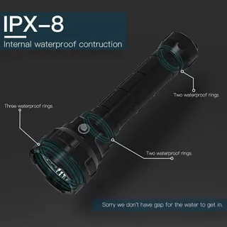 WURKKOS DL70 Duiklamp 13000 Lumen 4x XHP50.2 LED 5000mAh — miniatuur 7