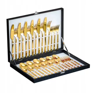 VELAZE Bestekset Goud 30-Delig RVS 18/10 Voor 6 Personen — miniatuur 2
