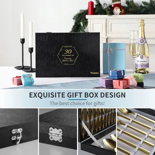 VELAZE Bestekset Goud 30-Delig RVS 18/10 Voor 6 Personen — miniatuur 4