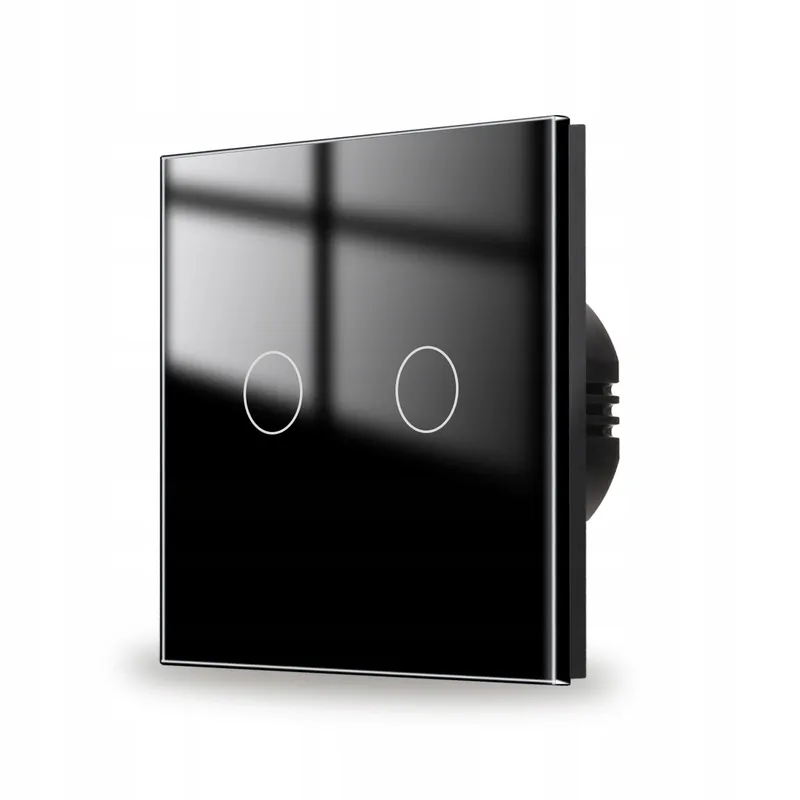 JIMEIDA Touchschakelaar 2-Kanaals Zwart Glazen Paneel 240V 500W — foto 2