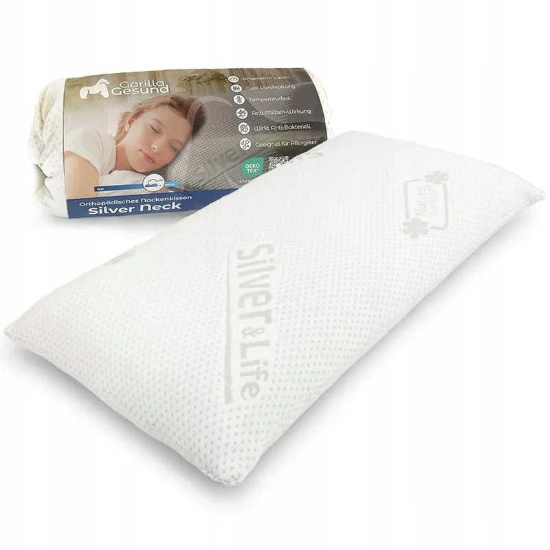 GORILLA GESUND Silver Neck Nekkussen Memory Foam 70x34cm — foto 3