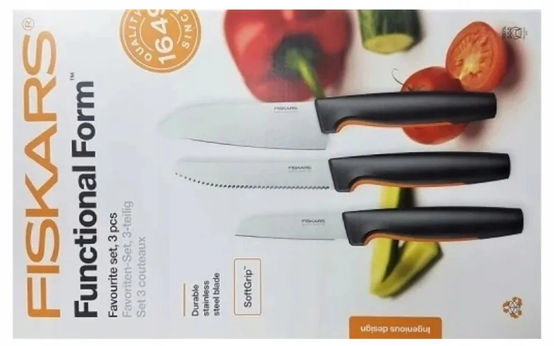 FISKARS Keukenmessenset 3-delig Japans Staal Kunststof — foto 12