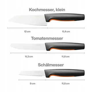 FISKARS Keukenmessenset 3-delig Japans Staal Kunststof — miniatuur 3