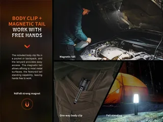 FENIX E35R Zaklamp 3100 Lumen Magnetische Staartkap — miniatuur 7