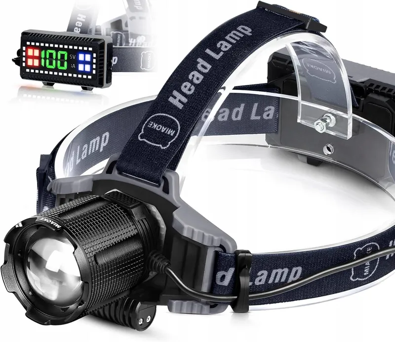 MIAOKE LED Hoofdlamp USB 100000 Lumen Waterdicht 4 Modi — foto 14