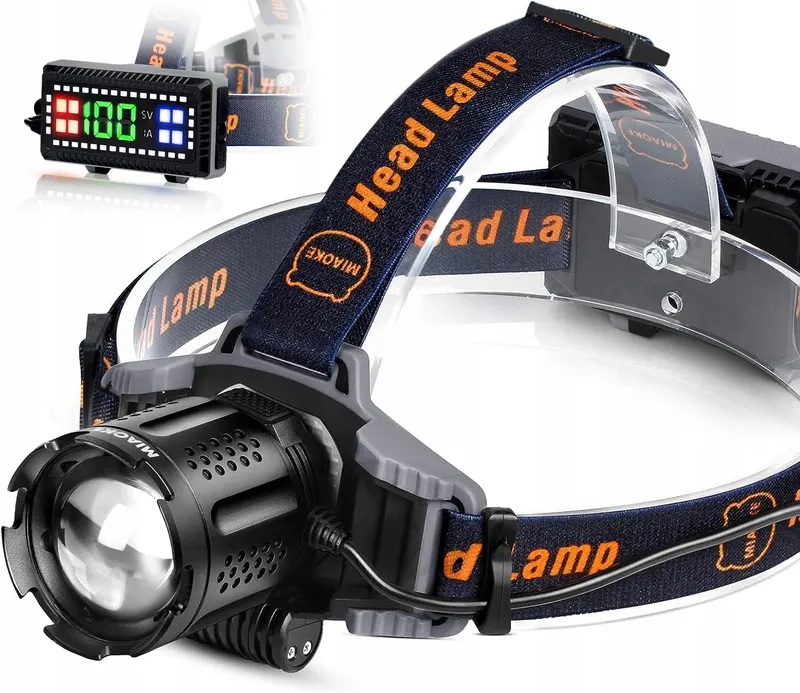 MIAOKE LED Hoofdlamp USB 100000 Lumen Waterdicht 4 Modi — foto 1