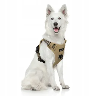 FUNFOX Hondentuig Grote Honden XL Anti-trek Verstelbaar Bruin — miniatuur 1