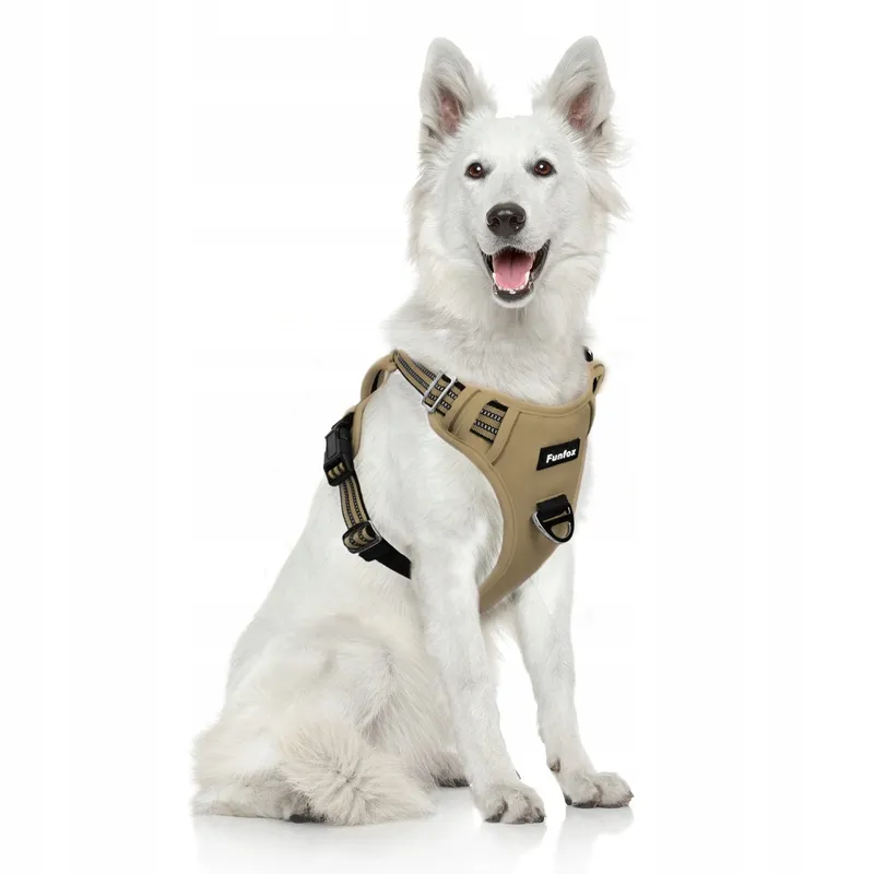 FUNFOX Hondentuig Grote Honden XL Anti-trek Verstelbaar Bruin — foto 1