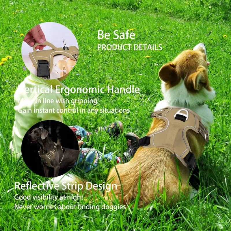 FUNFOX Hondentuig Grote Honden XL Anti-trek Verstelbaar Bruin — foto 5