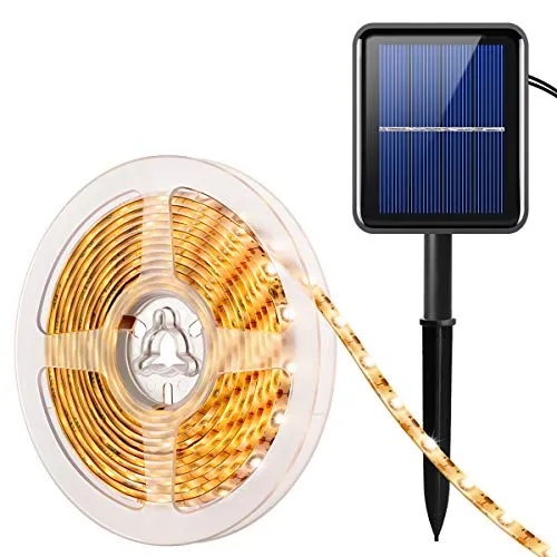 AMIR Solar LED Strip Buiten 3m 180 LED Warmwit IP65 Zelfklevend — foto 1