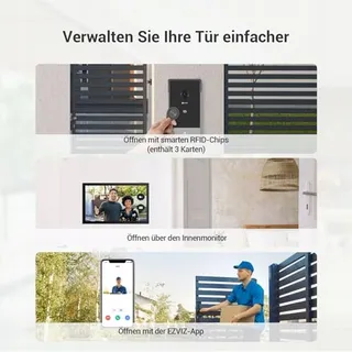 EZVIZ CP7 Video Deurbel 2K Persoonsherkenning Touchscreen — miniatuur 2