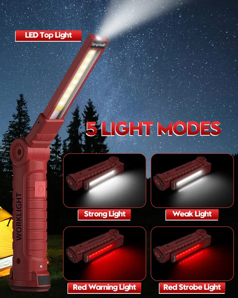 COQUIMBO LED Werklamp Accu Magneet Haak 4 Stuks — foto 3