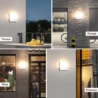 KINGWEN LED Buitenwandlamp 15W 3000K IP65 Wit 1500LM — miniatuur 6