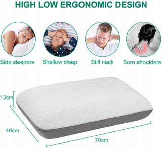 FITYOU Traagschuimkussen Ergonomisch Koelend 70x40x13cm — miniatuur 6