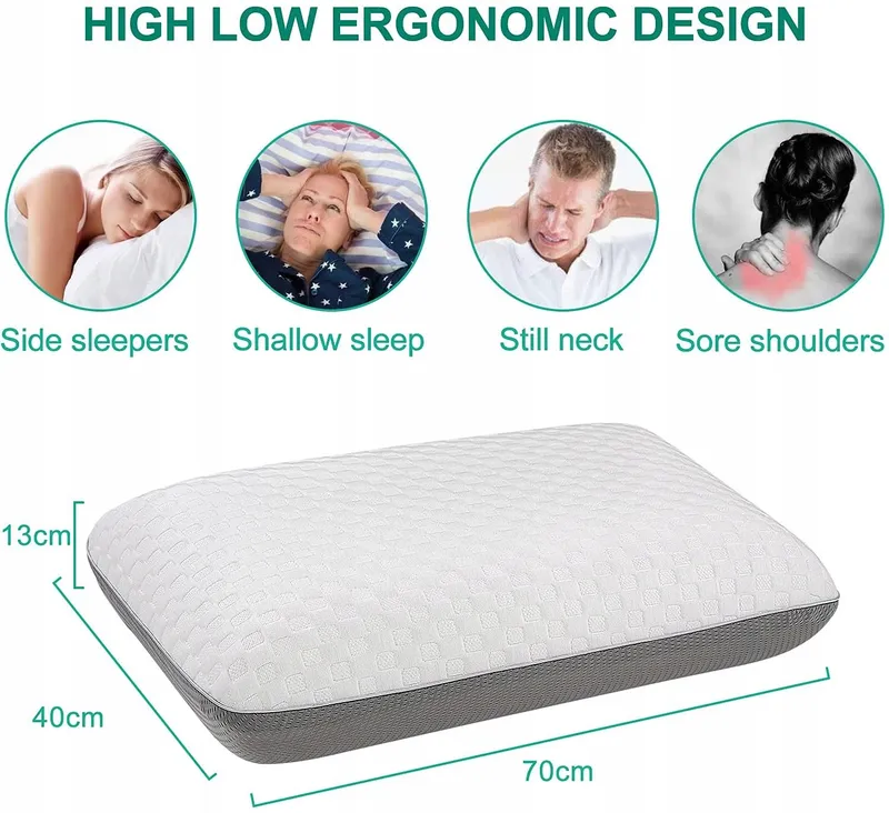 FITYOU Traagschuimkussen Ergonomisch Koelend 70x40x13cm — foto 6