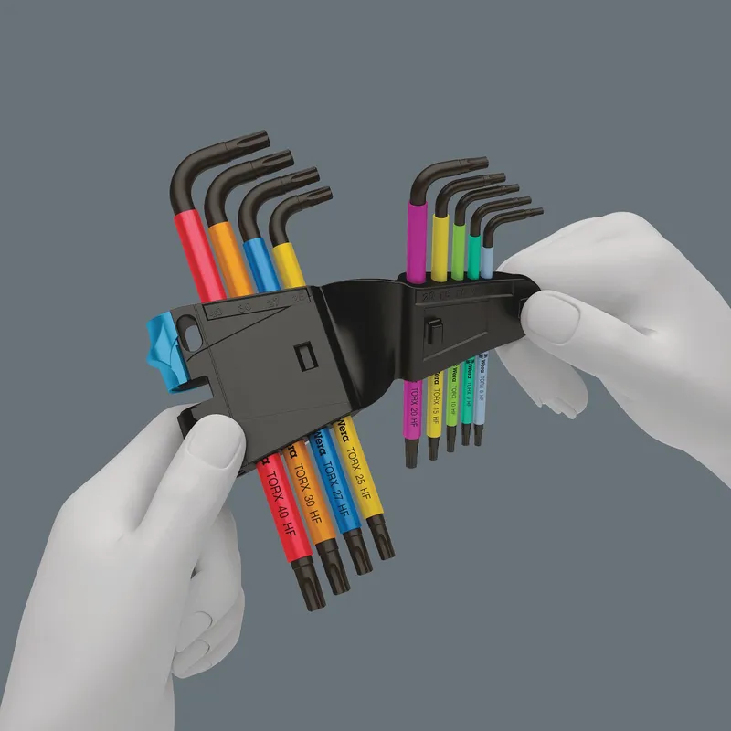 WERA 967/9 TX Multicolour Haakse Sleutelset Houderfunctie — foto 3