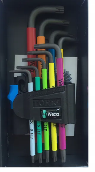 WERA 967/9 TX Multicolour Haakse Sleutelset Houderfunctie — miniatuur 12