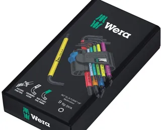 WERA 967/9 TX Multicolour Haakse Sleutelset Houderfunctie — miniatuur 15