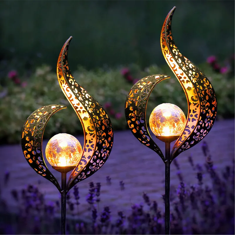 GADGY Solarlantaarns Buiten 2 Stuks Waterdicht LED Tuin Zwart — foto 9