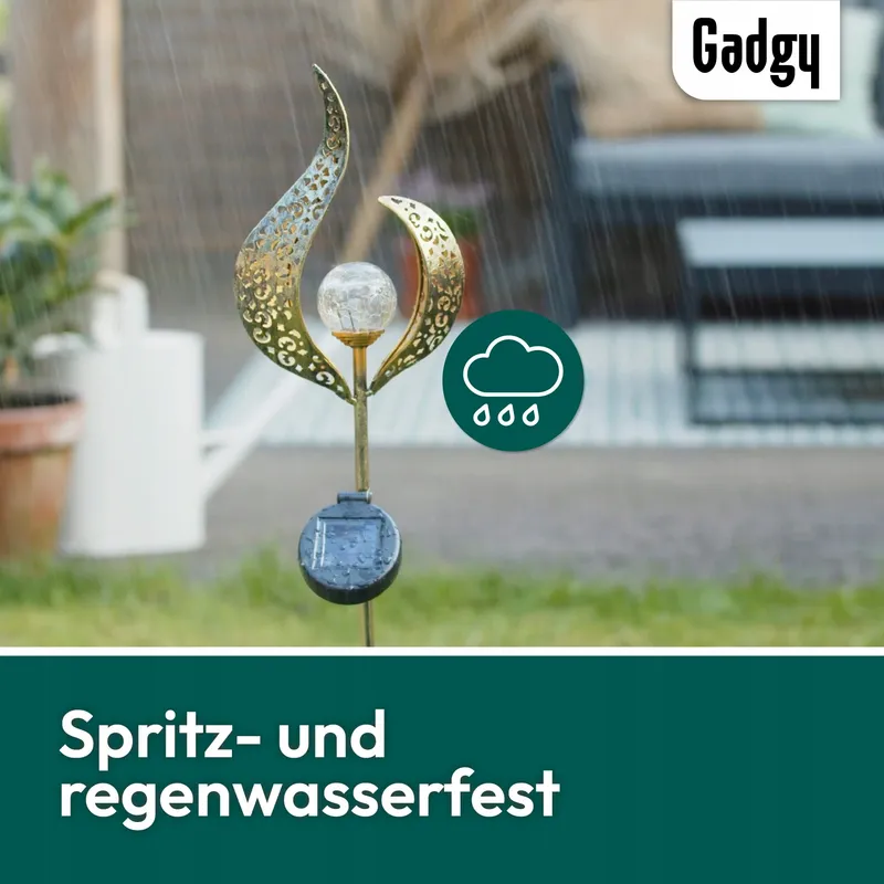 GADGY Solarlantaarns Buiten 2 Stuks Waterdicht LED Tuin Zwart — foto 7