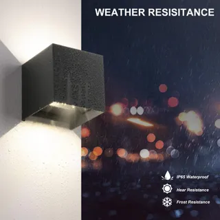 LEDMO 8 Stuks LED Wandlampen Binnen Buiten 12W 4000K IP65 — miniatuur 2