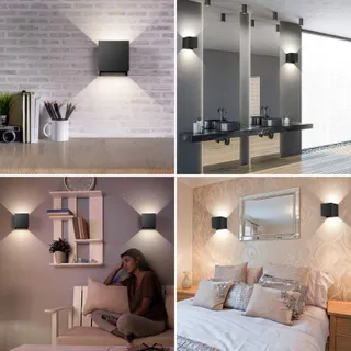 LEDMO 8 Stuks LED Wandlampen Binnen Buiten 12W 4000K IP65 — miniatuur 5