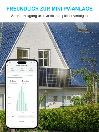 EIGHTREE Smart Stopcontact WiFi Met Energiemeting Balkonkrachtcentrale — miniatuur 2
