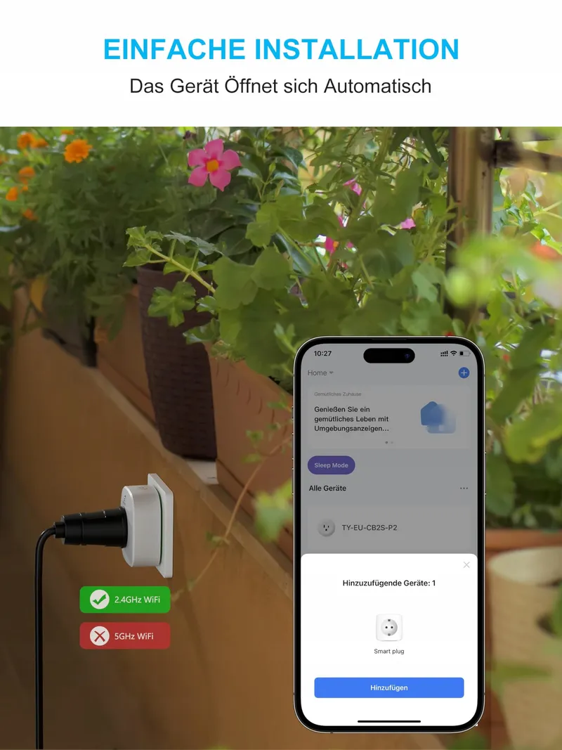 EIGHTREE Smart Stopcontact WiFi Met Energiemeting Balkonkrachtcentrale — foto 4