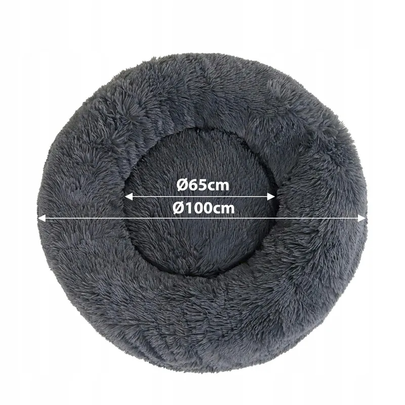 LIONTO Donutmand Voor Honden En Katten Rond 100cm Donkergrijs — foto 6