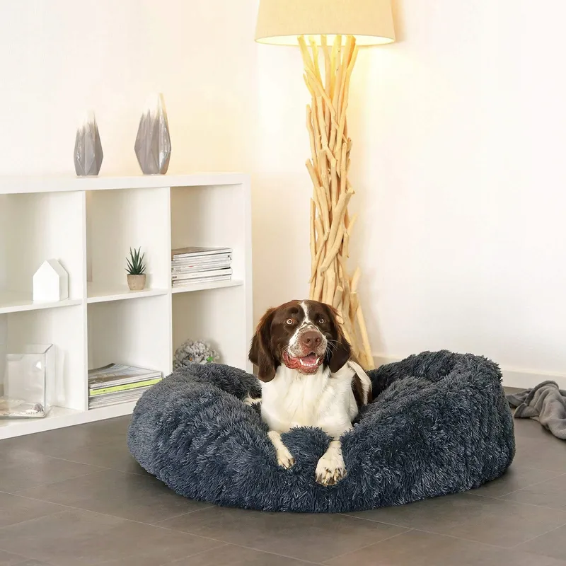 LIONTO Donutmand Voor Honden En Katten Rond 100cm Donkergrijs — foto 3