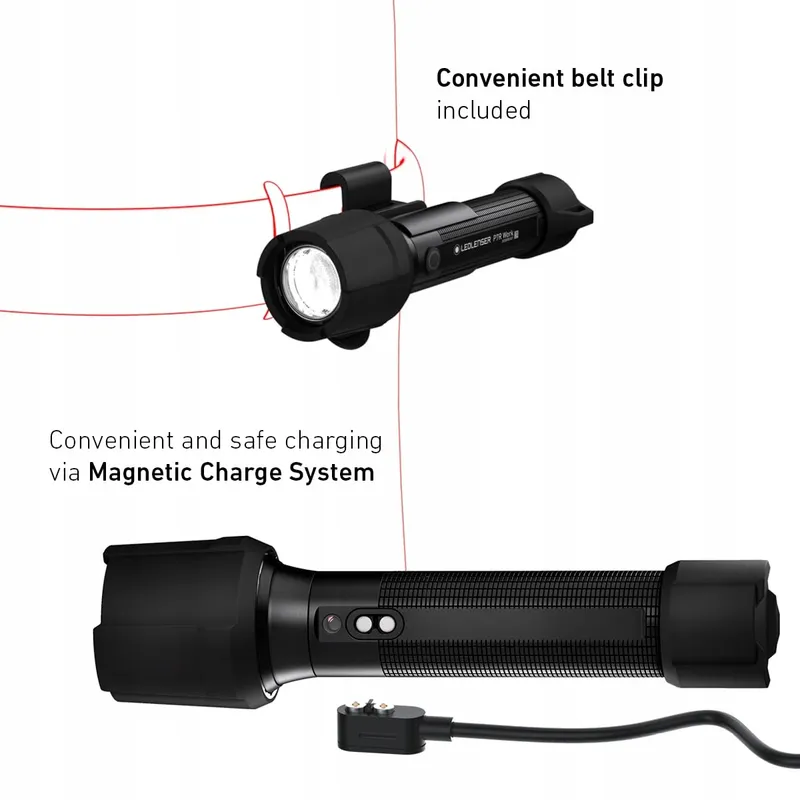 LEDLENSER P7R Work LED Hoofdlamp 900 Lumen IP68 USB Magnetisch — foto 3