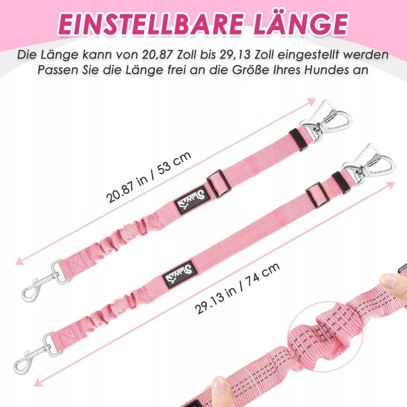 EYEIN Hondentuigje Met Veiligheidsgordel Auto Verstelbaar Roze XS — foto 7