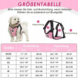 EYEIN Hondentuigje Met Veiligheidsgordel Auto Verstelbaar Roze XS — miniatuur 2