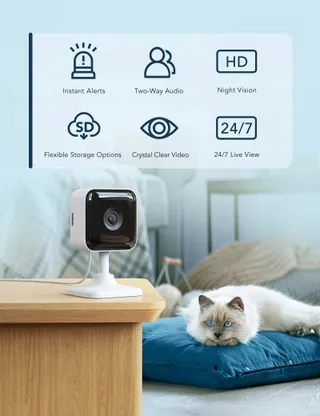 GNCC Binnencamera 1080P Nachtzicht Bewegingsalarm Geluid Alexa — miniatuur 2