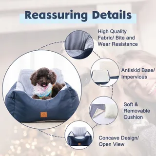 Autostoel Kleine Hond Wasbaar Vlekbestendig Comfortabel — miniatuur 3