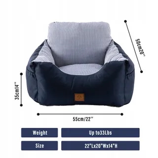 Autostoel Kleine Hond Wasbaar Vlekbestendig Comfortabel — miniatuur 6
