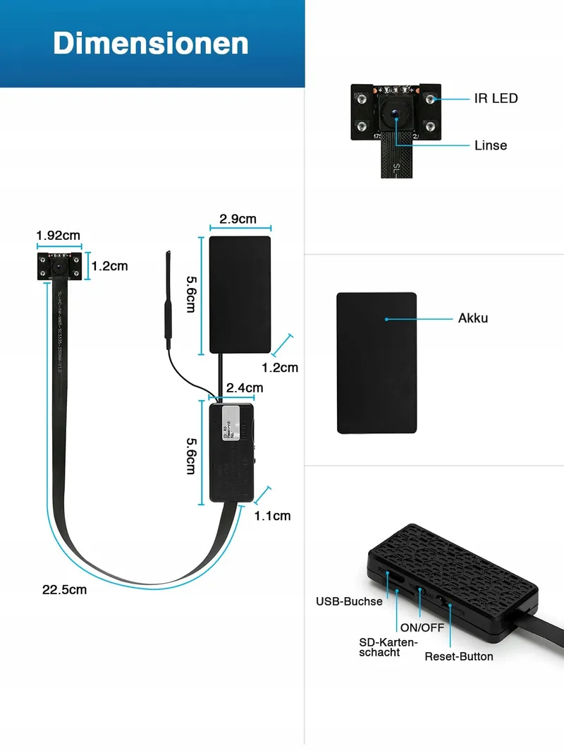HIKAM Mini Camera WLAN 4K HD 2600mAh IP WiFi Bewegingsmelder — foto 7